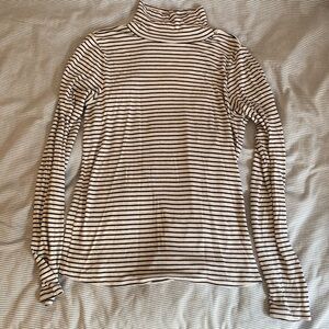 Soft and Sexy black and white striped turtleneck